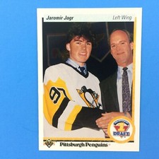 Jaromir Jagr 1990-91 Upper Deck Rookie Card #356 NHL Pittsburgh Penguins. rookie card picture