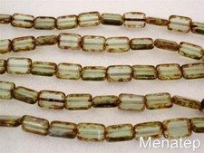 10 12 x 8mm Polished Rectangles: Peridot - Picasso