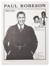 tribute poster to Paul Robeson campaign poster for Erma Henderson ? / 1977