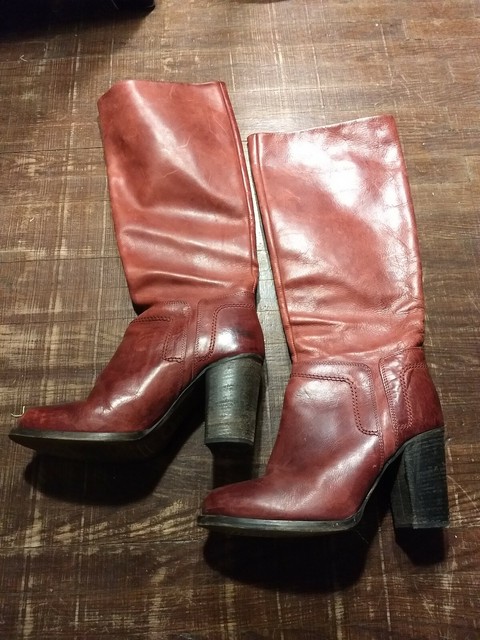 ebay burgundy boots