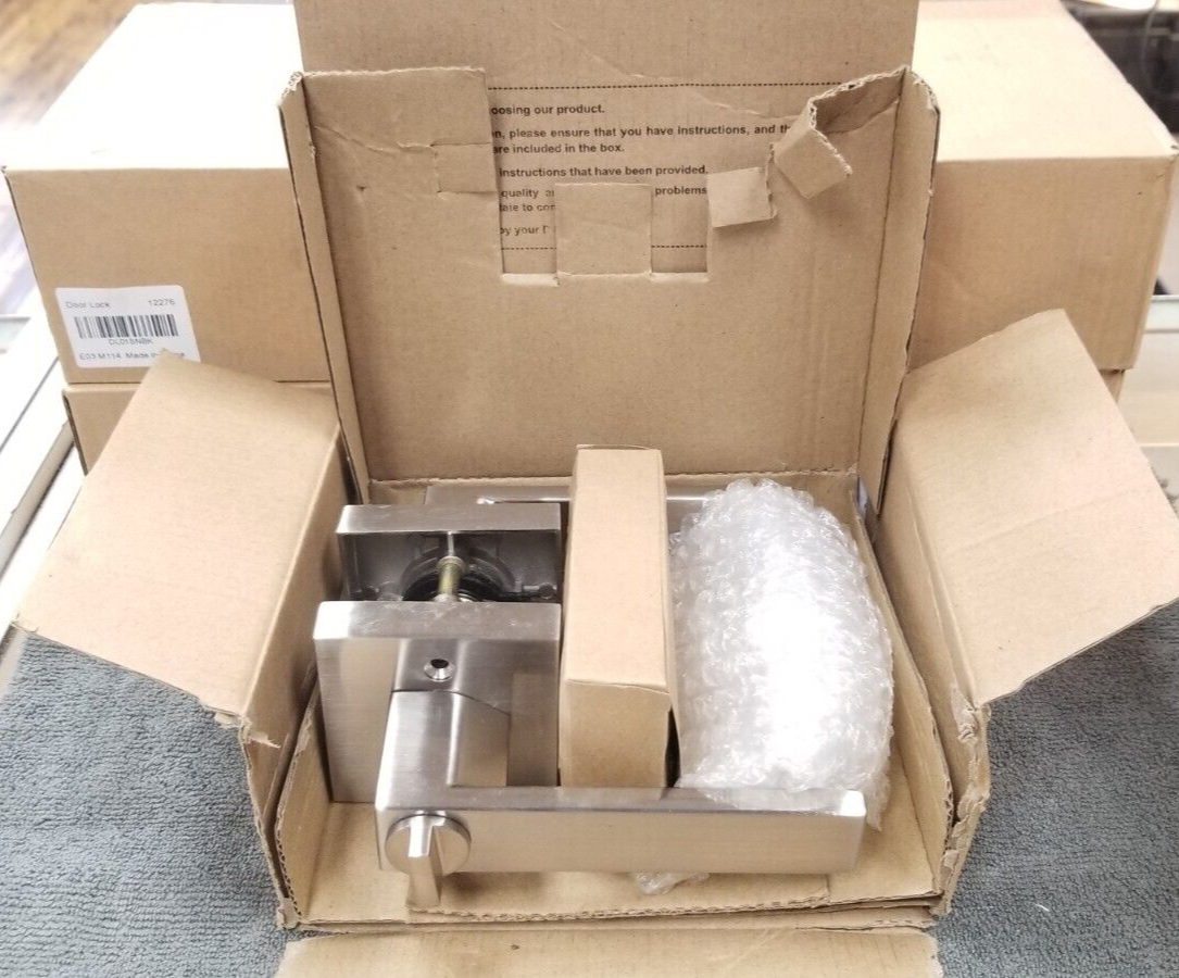 Privacy Door Lever with Square Rosette Heavy Duty Solid Levers (Set of 5) NEW!-image