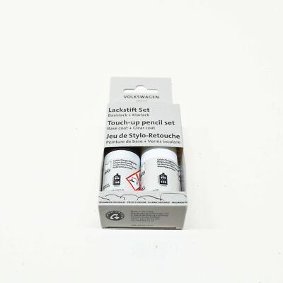 NEW VW AUDI METALLIC GLACIER WHITE TOUCH-UP PAINT SET LST0M2S9R ORIGINAL