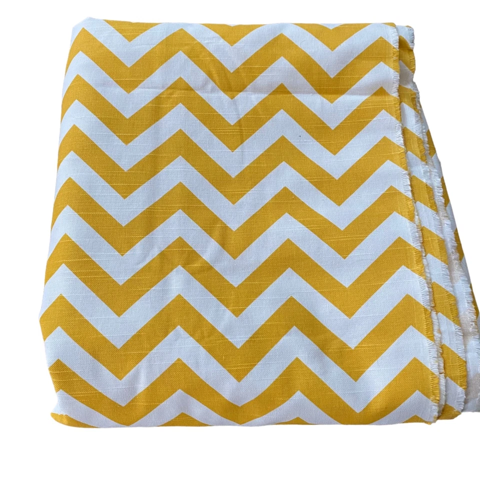Chevron fabric yardage yellow outdoors cushions synthetic 58"W x 216"L 6YDS - Image 3 of 4