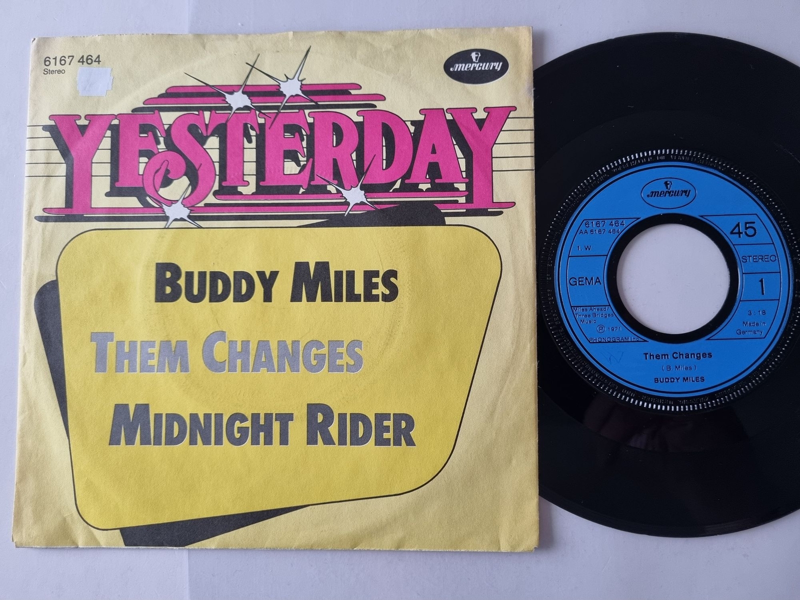 Buddy Miles - Them changes/ Midnight rider 7'' Vinyl Germany