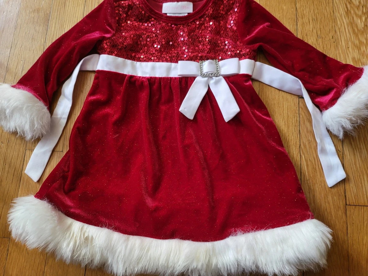 Bonnie Baby Girls Christmas Dress Top Size 12m eBay
