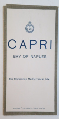 Capri Bay of Naples Enchanting Mediterranean Isle Small Paper Pamphlet Brochure