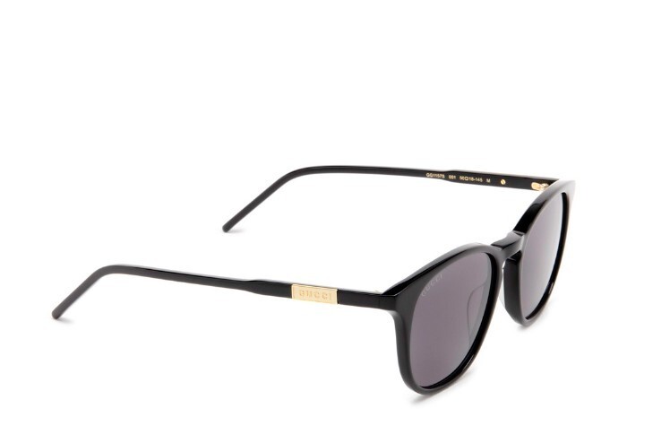 Gucci GG1157S 001 Black/Grey Round Men's Sunglasses | eBay
