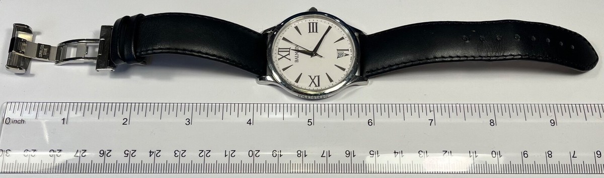 Pierre Balmain Mens Watch Swiss Slim Silver Black WR 50m Date New