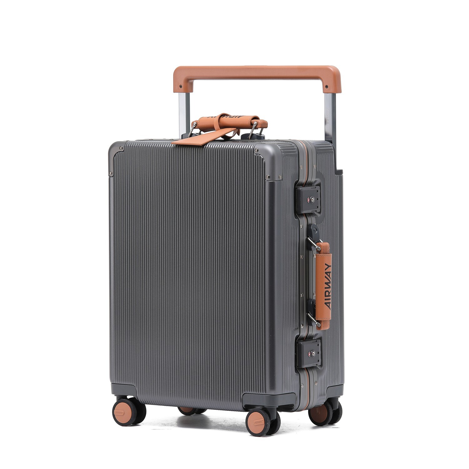 AIRWAY Aluminium Carry On Suitcase Hard Shell Metal Luggage Travel Case
