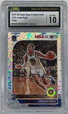 2019-20 Jordan Poole NBA Hoops Premium Stock Pulsar Prizm #223 CSG 10 GEM MINT