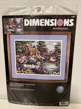 Dimensions The Gardeners Cottage Needlepoint Kit 2487 Erin Dertner 16 X 12” NOS