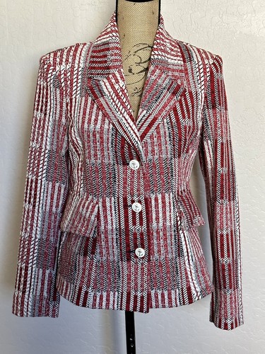 CAbi Patchwork nautische Ankerknöpfe TASCHEN 6028 Blazer Jacke S
