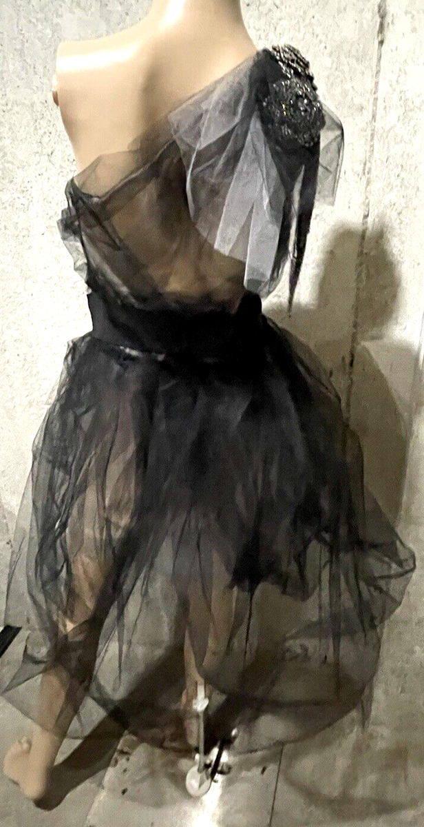 Vera Wang Runway Tulle Crystal Embellished Couture Cocktail Vera Wang Runway Tulle Crystal Embellished Couture Cocktail