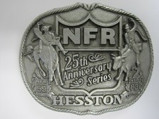 National Finals Rodeo Hesston 1983 NFR Adult Cowboy Buckle Vintage