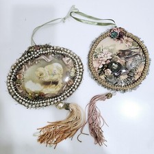 Katherine's collection Victorian Bird Dome Tree Ornament Set by Wayne Kleski