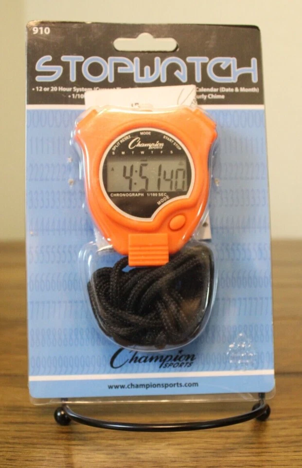 Champion Sports 910 Cronómetro Temporizador Naranja Cronógrafo Digital Nuevo en Paquete Foto 2 de 2