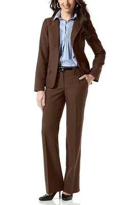 2Tlg Vivien Caron Hosenanzug Set Gr.34-40 Damen Anzug Braun Blazer Hose Business - Bild 1 von 4