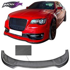 Fits 15-23 Chrysler 300 Front Bumper Lip Kit Splitter PP Carbon Fiber Print