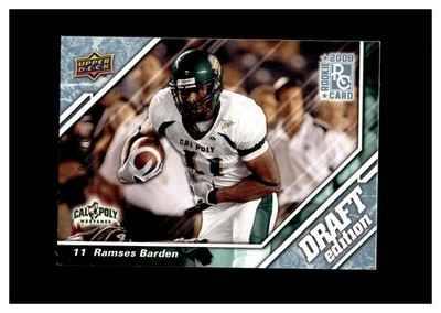 2009 Upper Deck Draft Edition Platinum Ramses Barden RC 7/10 Cal Poly Mustangs