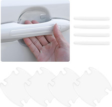 8PCS Car Door Handle Protector with Sport Word,Stylish PVC Car Door Handle Sc...
