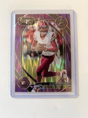 2024 Panini Select Jayden Daniels Club Level Purple Shock Rookie /360