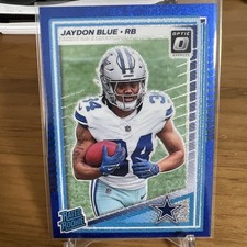 2025 Panini Donruss Optic  Rated Rookie Jaydon Blue #242 Blue Glitter Prizm (RC)
