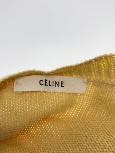 CELINE Knit & Sweater (thick) M Wool YLW Plain 23r67 Used - Picture 3 of 6