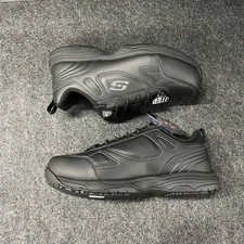 SKECHERS Work Relaxed Fit: Dighton SR Sneaker Men's Size US 7.5 Black