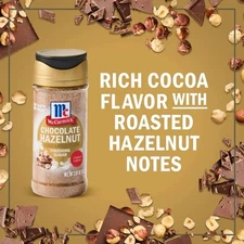 McCormick Seasonal Finishing Sugar Chocolate Hazelnut 3.6 oz New Sealed Exp 6/27