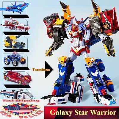 6-in-1 Transform Combiner Robot, Galaxy Star Warrior Toy Action Figure No Box
