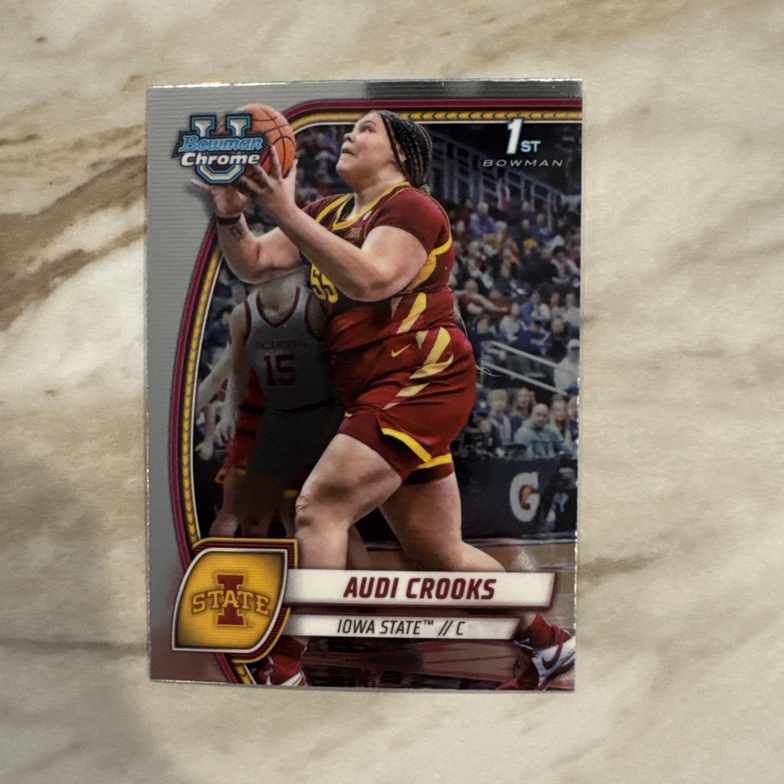 2024-25 1st Bowman University Chrome Audi Crooks #9 Iowa State Cyclones