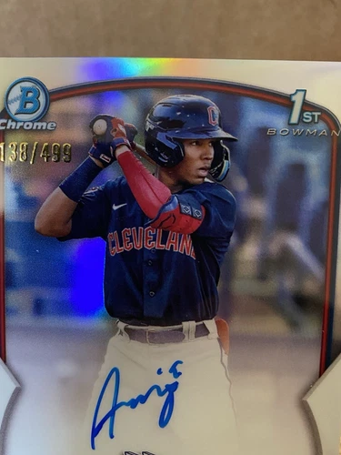 2023 Angel Genao 1st Bowman Chrome Auto Refractor /499 Guardians