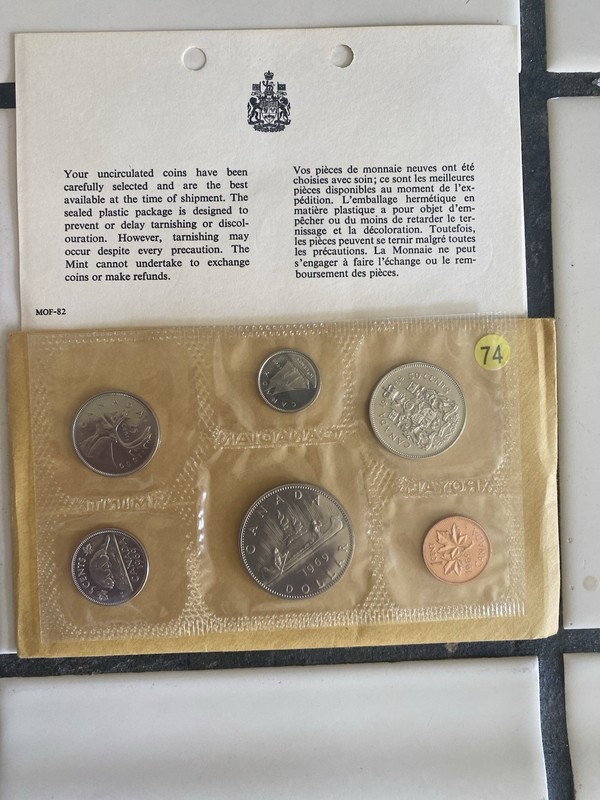 Royal Canadian Mint 1969 Canada Uncirculated Mint Set Coin Set