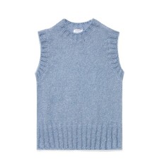 Sunspel Womens Mohair Vest Cornflower