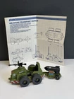 1985 Vintage Hasbro Gijoe Weapons Transport  Action Figure Vehicle & Blue Prints