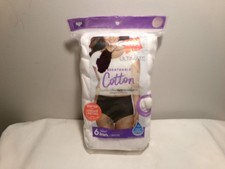 Hanes Women's Ultimate White Cotton Briefs 6 pack Size 6