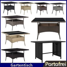 Garten Esstisch Poly Rattan Gartentisch Terrassentisch Tisch Rattantisch Balkon