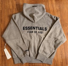 Fear of God Essentials 2025 Heather Grey Applique Zipups size XS