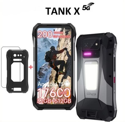 Unihertz Tank X 8849 5G Rugged Phone 200LM 1080P Projector 32GB+512GB  Night VN