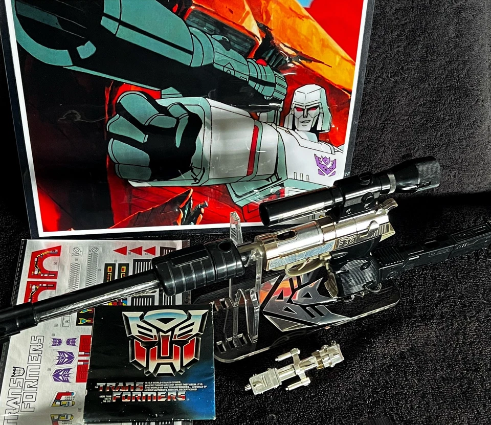 MEGATRON G1 1984 • 100 % COMPLETO • SOPORTE/IMPRESIÓN PERSONALIZADO • TRANSFORMADORES G1 VINTAGE Foto 4 de 4