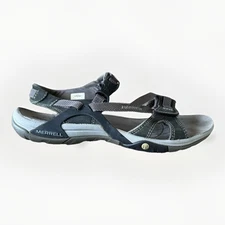 Merrell Azura Wrap Sandals Women's 10 Gray Nubuk Leather Comfort Shoes J24510