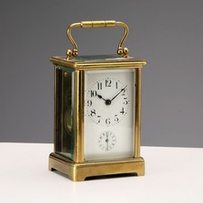 Antiker Reiseuhr Bronze Glas Europa des XIX Jhs Originell