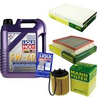 Inspektionskit Filter Liqui Moly ÖL 5L 5W-40 FüR Opel Astra H Caravan L35 1.3