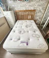 4 Foot Divan (Small Double) Bed Frame with Hydraulic Storage System and Mattress