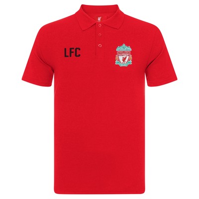 Liverpool Football Club Official Soccer Gift Mens Crest Polo Shirt