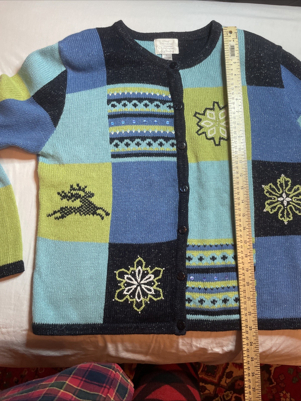 2003 Christopher & Banks Patchwork Snowflake Chri… - image 13