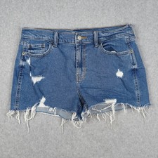 Old Navy Womens 8 Distressed Denim Cut Off Shorts 30" Waist