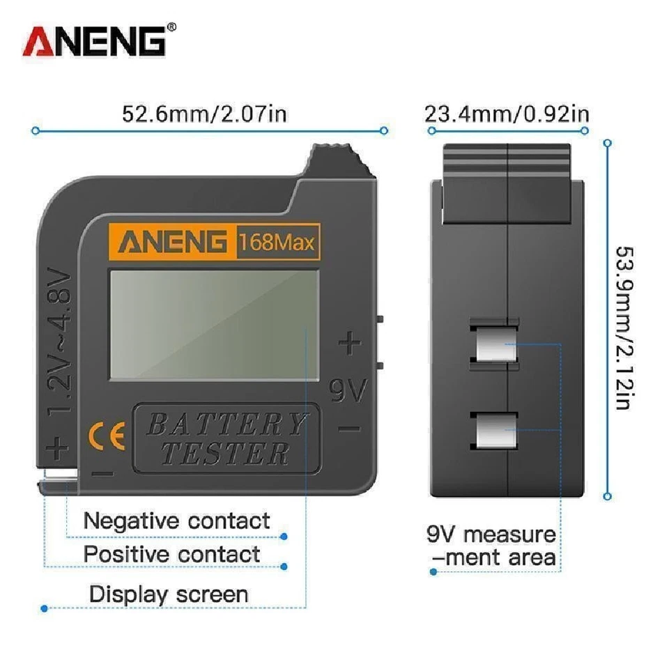 ANENG 168Max Digital Battery Capacity Checker Volt Checker - Image 2 of 4