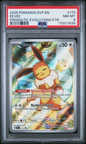 EEVEE - 2025 POKEMON SVP EN-SV BLACK STAR PROMO 173 - PSA 8