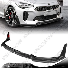 For 18-23 Kia Stinger GT-Line Carbon Painted Front Bumper Lip Body Kit Spoiler